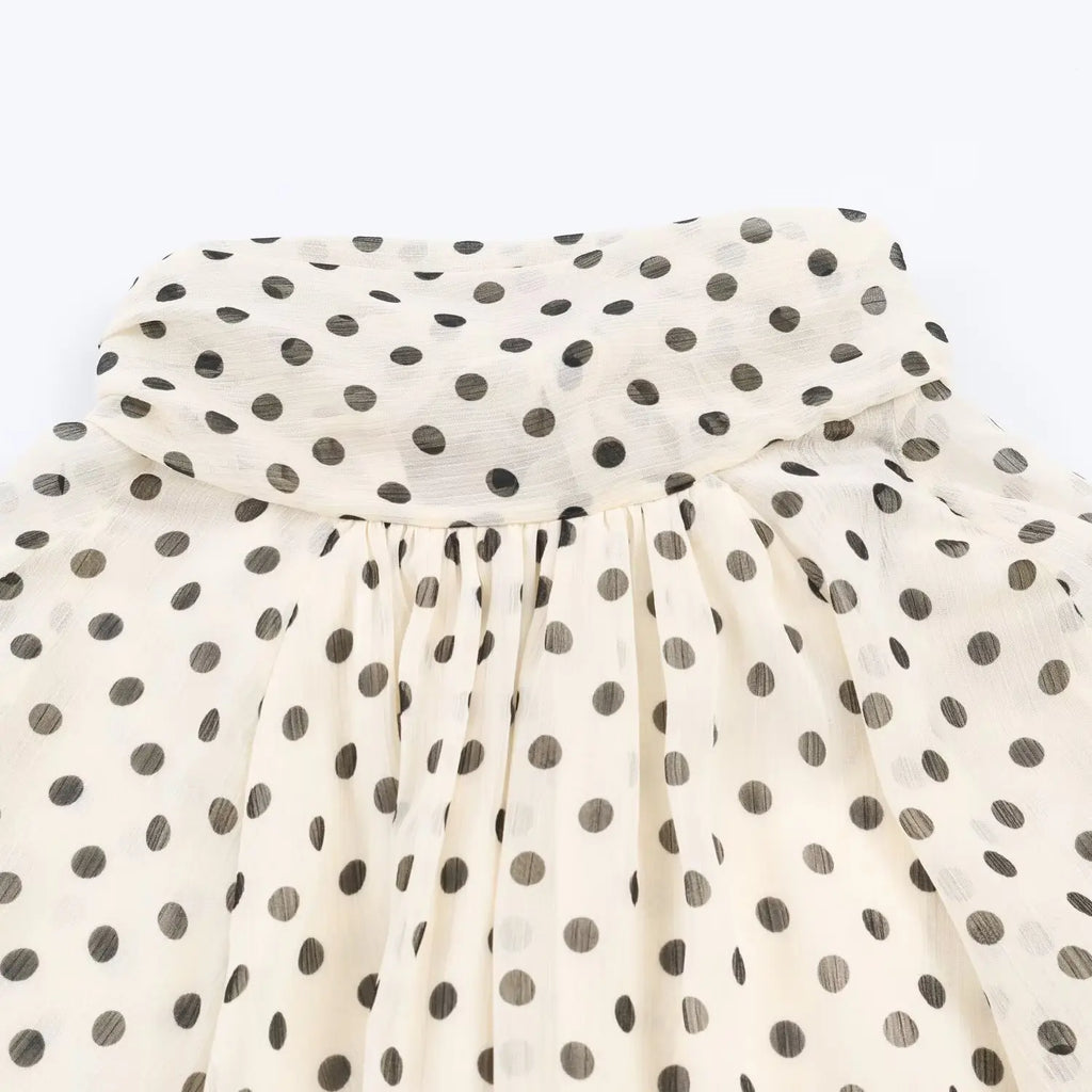 Polka Dot High Collar