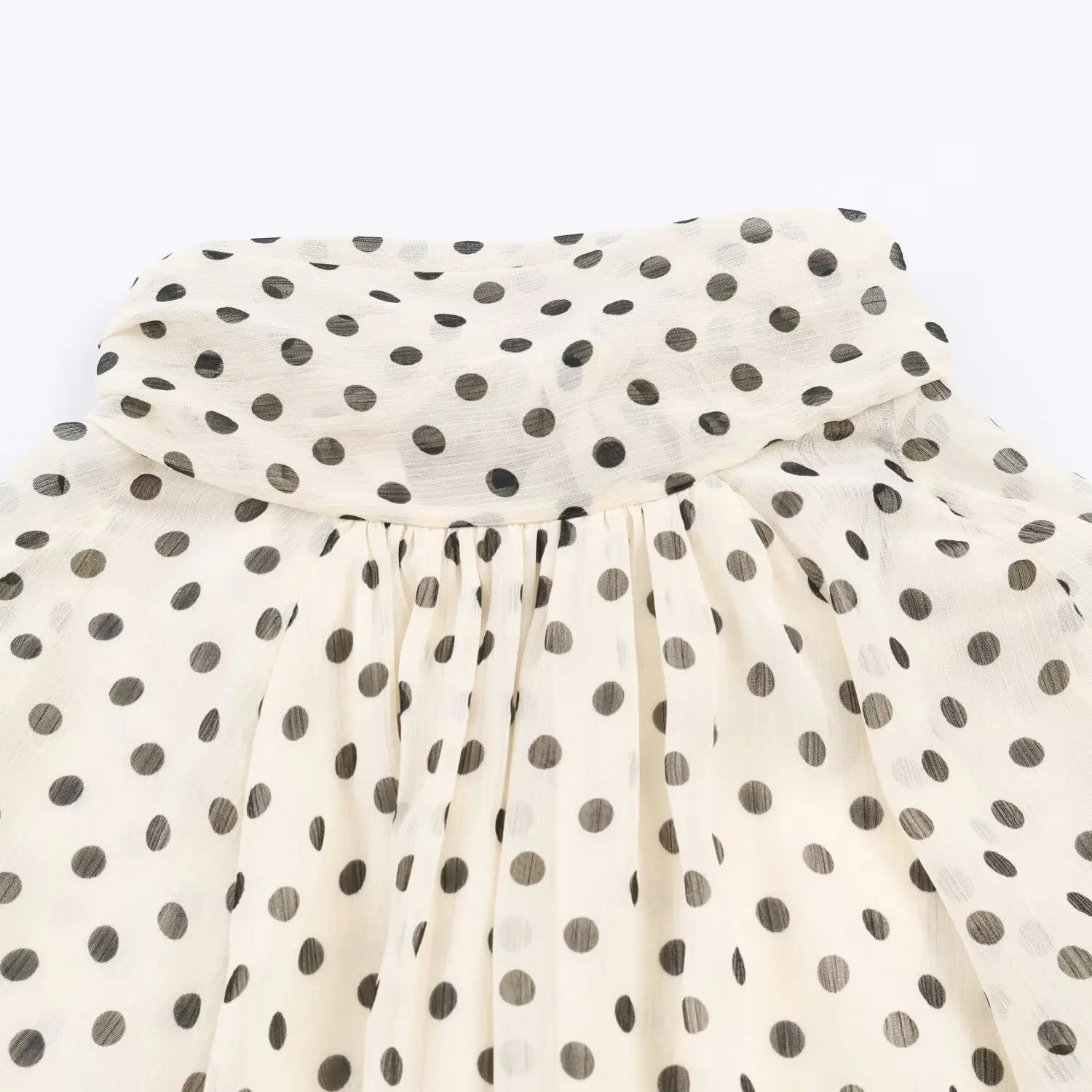 Polka Dot High Collar