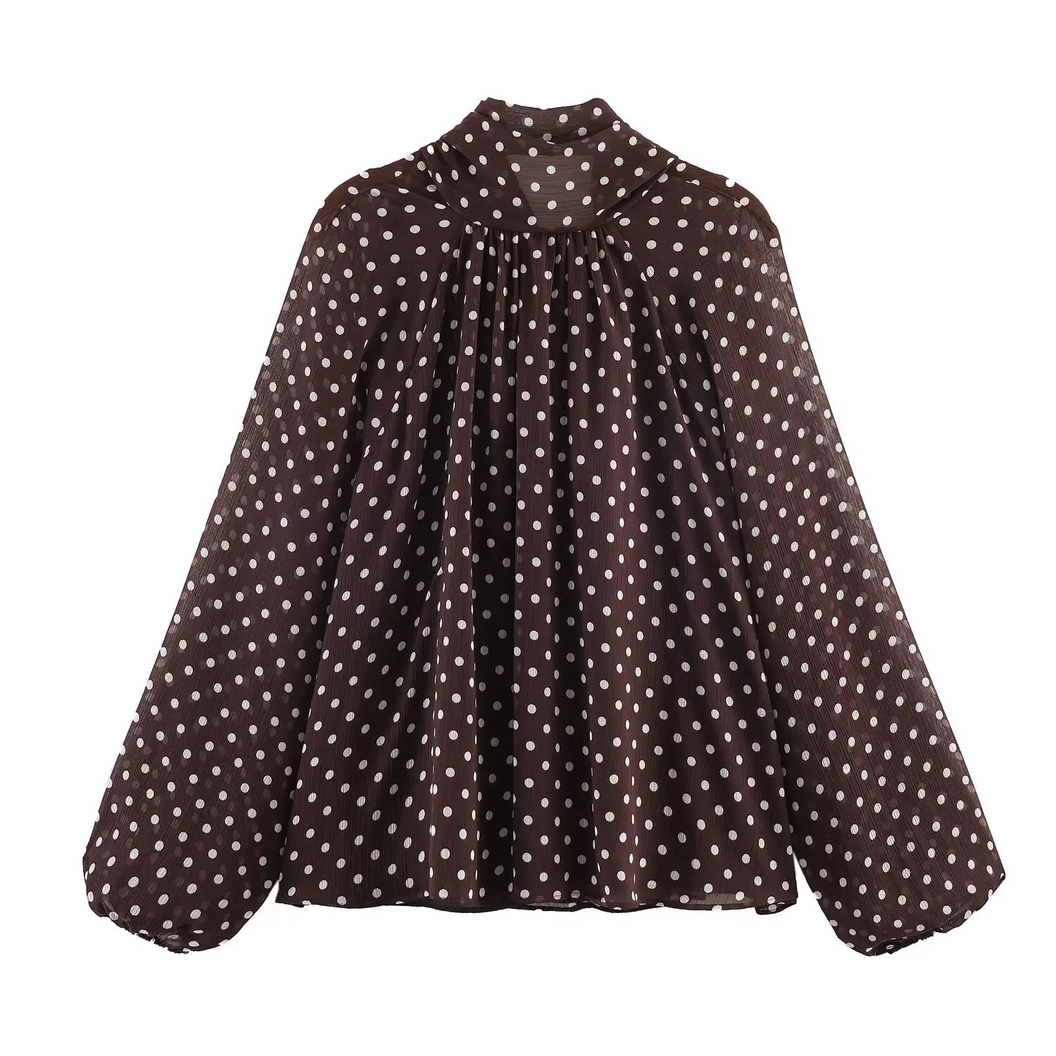 Polka Dot High Collar