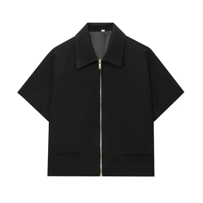 Women's Cropped Summer Jacket Short Sleeve