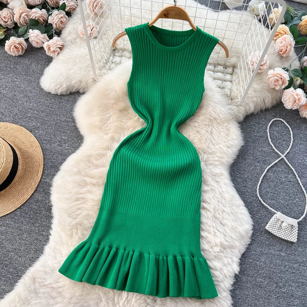 Summer Knitted Bodycon Dress