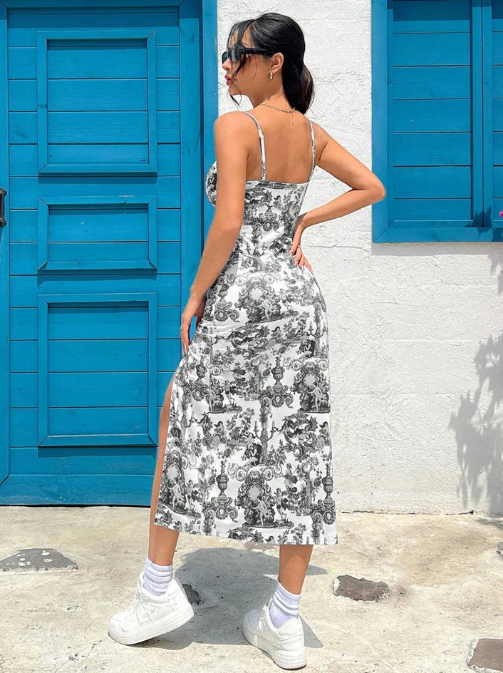Long Wrap around Skirt Maxi Dress