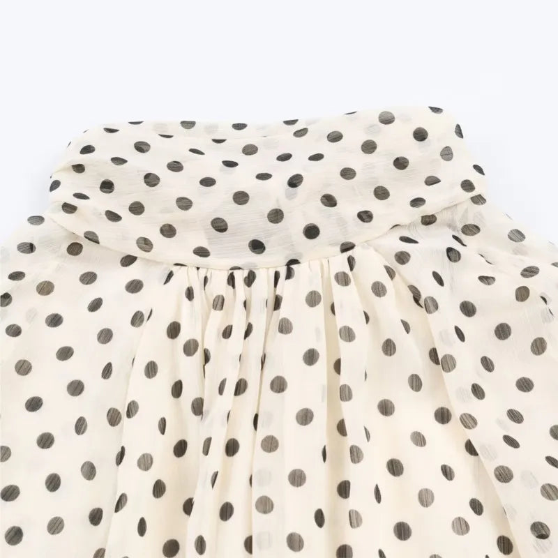 Polka Dot High Collar