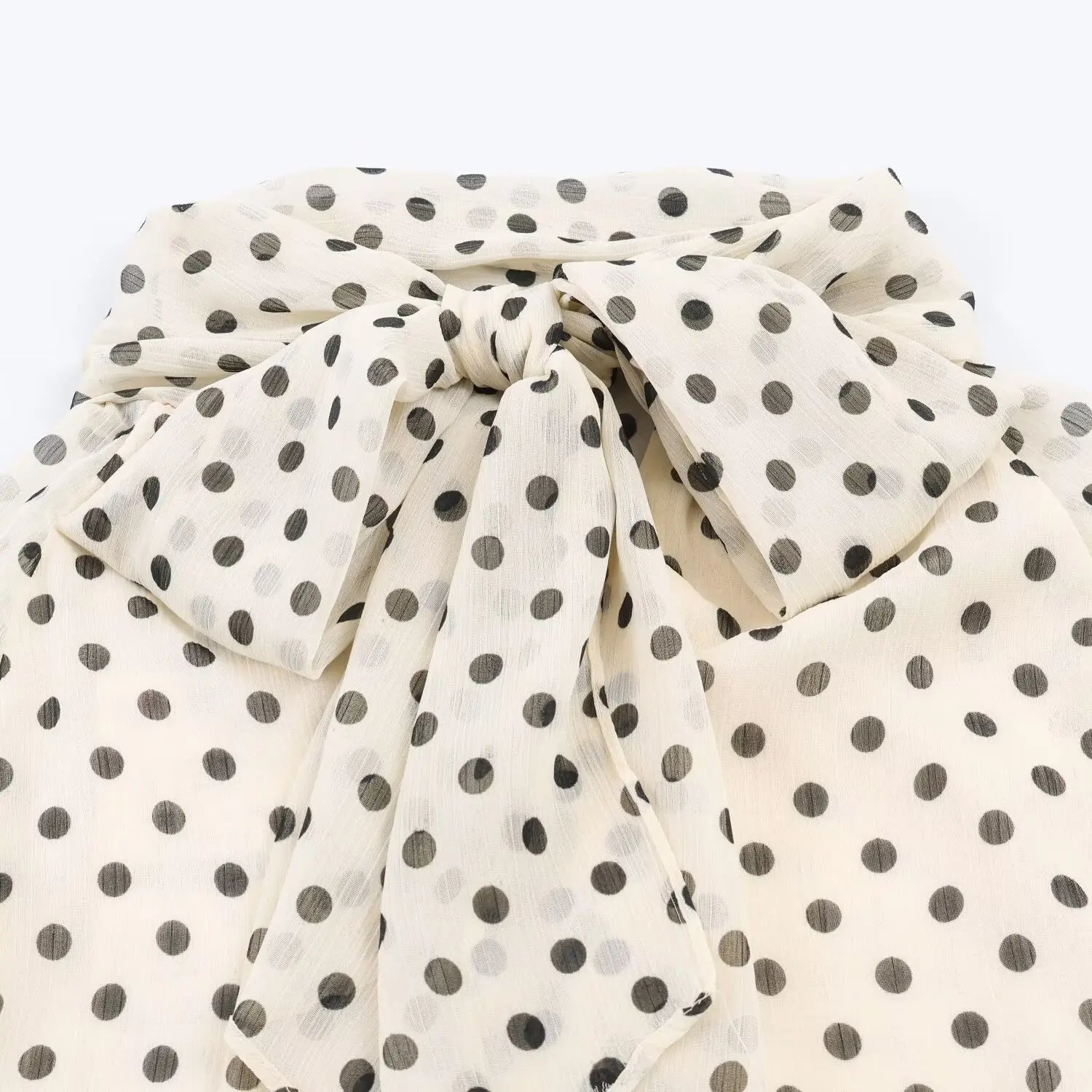 Polka Dot High Collar