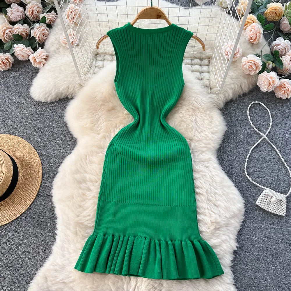 Summer Knitted Bodycon Dress
