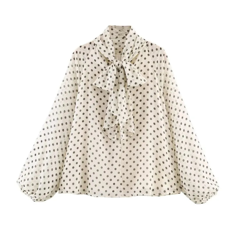 Polka Dot High Collar