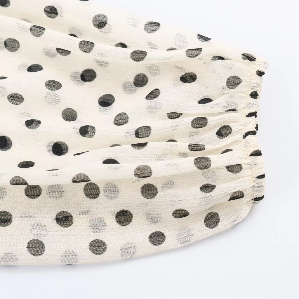 Polka Dot High Collar