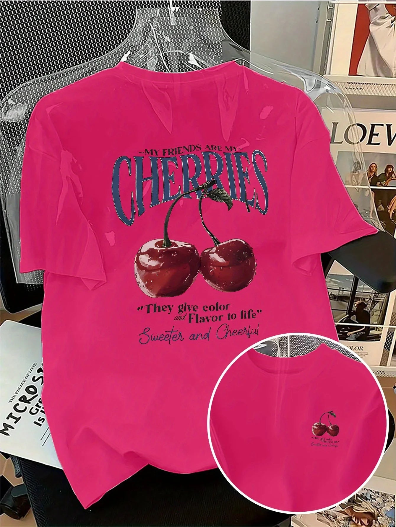 Summer Sweeter Cherries Prints T-Shirts