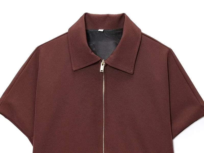 Women's Cropped Summer Jacket Short Sleeve