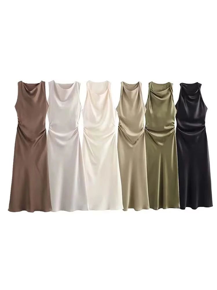 Satin Long Party Wear