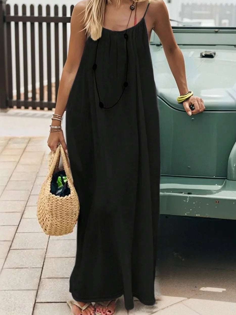 Loose-Fit Spaghetti Strap Dress