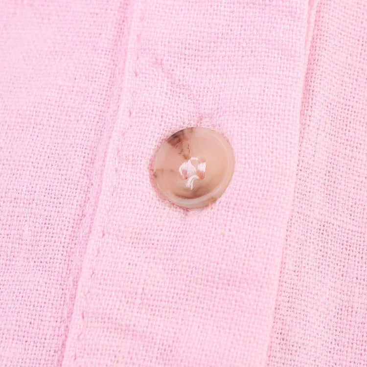Asymmetric Hem Button Women's Shirts