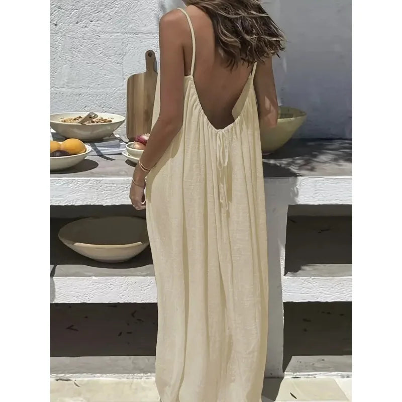 Loose-Fit Spaghetti Strap Dress