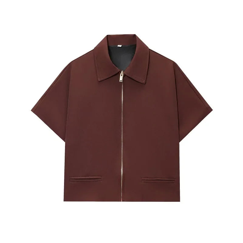 Women's Cropped Summer Jacket Short Sleeve
