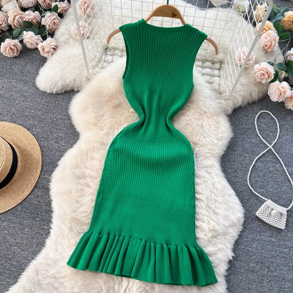 Summer Knitted Bodycon Dress