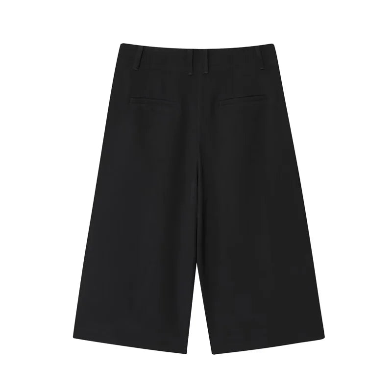Black Cropped Shorts