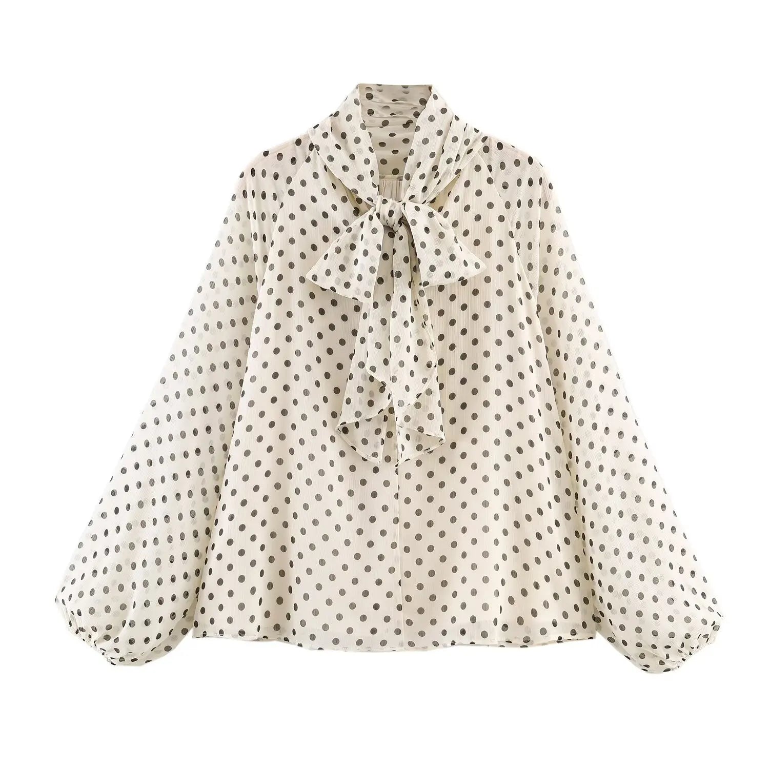Polka Dot High Collar