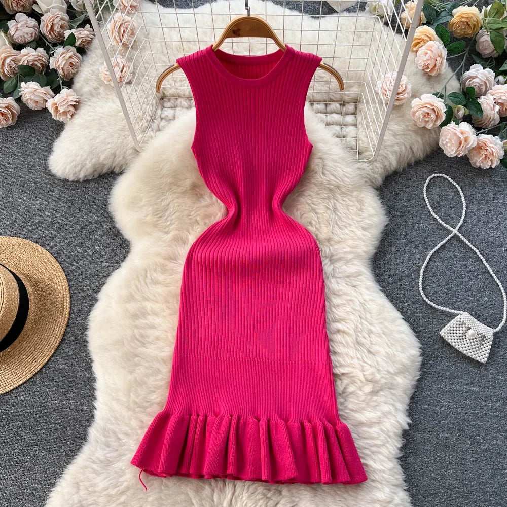 Summer Knitted Bodycon Dress