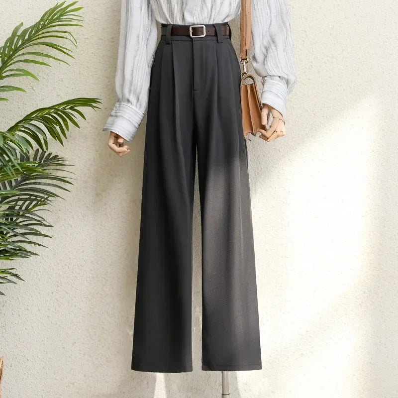 Suits Pants with Pockets Black Gray