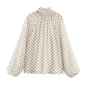 Polka Dot High Collar