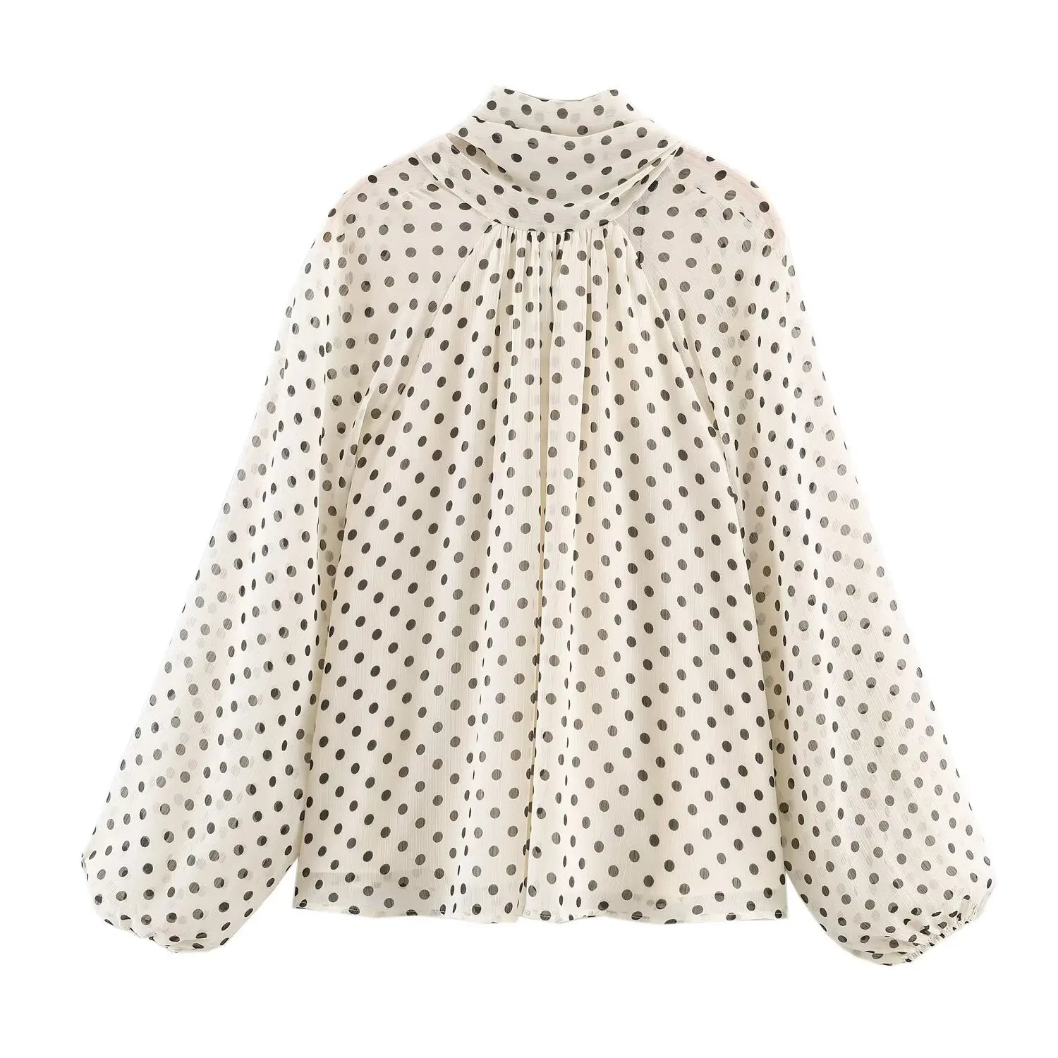 Polka Dot High Collar
