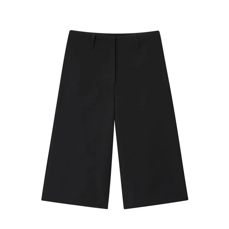 Black Cropped Shorts
