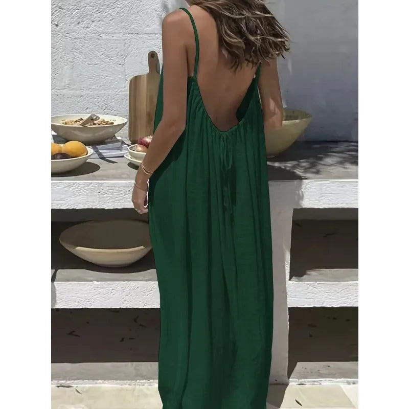 Loose-Fit Spaghetti Strap Dress
