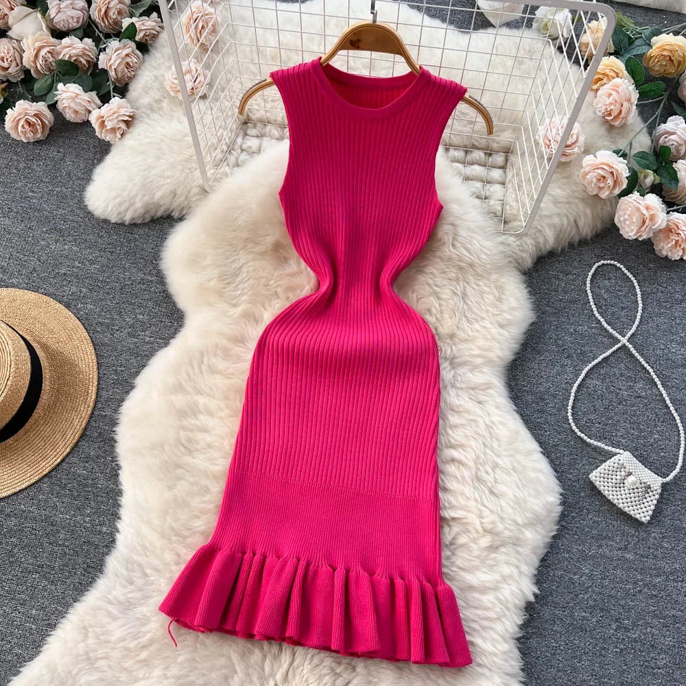 Summer Knitted Bodycon Dress